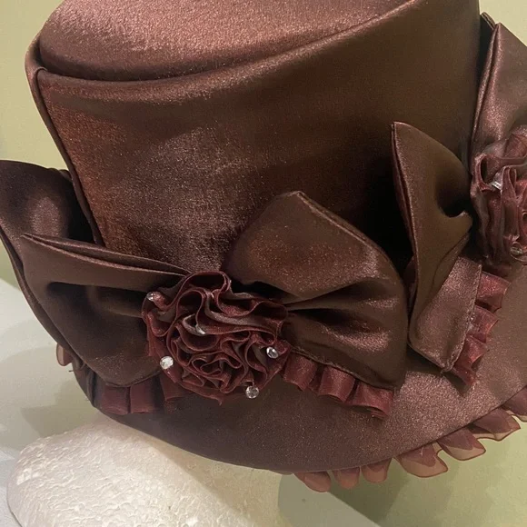 Beautiful Brown Dress Hat / Church Hat by Ms. Divine Brown Church Hats - Etsy main image 3